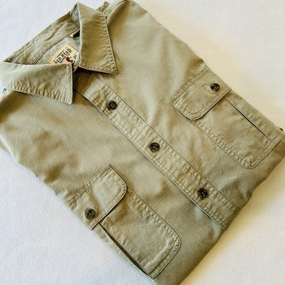 RedHead 2XL Khaki Cotton Short Sleeve Button Up Work Shirt Front Pockets Outdoor