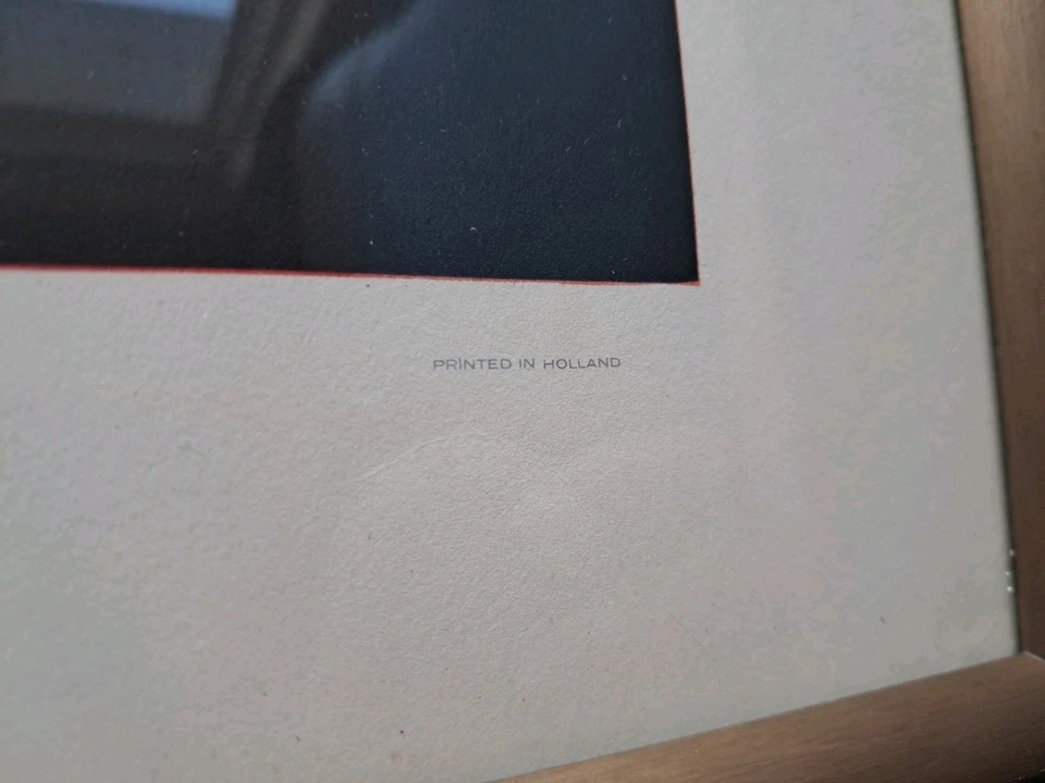 TIPSY POR BERNARD LEEMAKER MEDIADOS DE SIGLO HOLANDÉS MODERNO Litografía Enmarcada Arte De Colección Foto 4 de 4