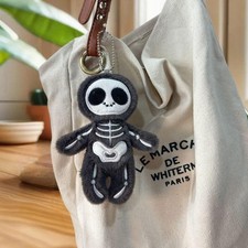 Cartoon Halloween Skeleton Plush Doll Pendant...