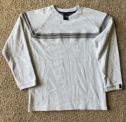 Vintage Y2K Sideout Striped Grey Sweater Long Sleeve Youth M 10-12 Skate Surf