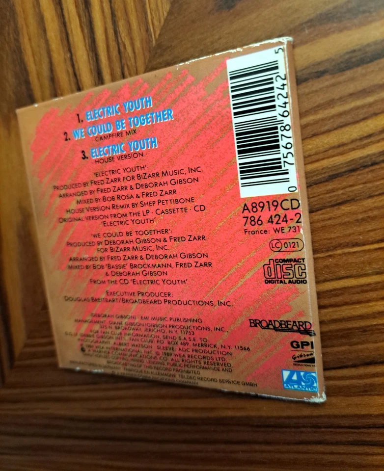 Debbie Gibson Electric Youth Mini CD Single 1989 3 Track - Image 4 of 4