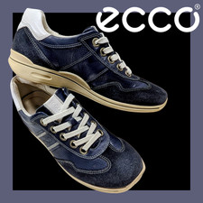 ECCO Blue SUEDE  LEATHER Sneaker WOMEN'S SHOES Casual COMFORT Size 37 / 6-6.5