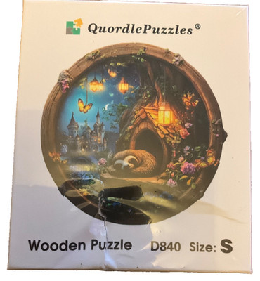 NEW SEALED DAMAGED BOX Quordle SLOTH WOODEN JIGSAW PUZZLE small A5