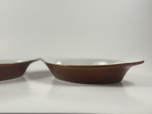 Vintage CAC China 12-Ounce Stoneware Oval Welsh Rarebit Baking Dish Set Of 2 - Picture 2 of 8