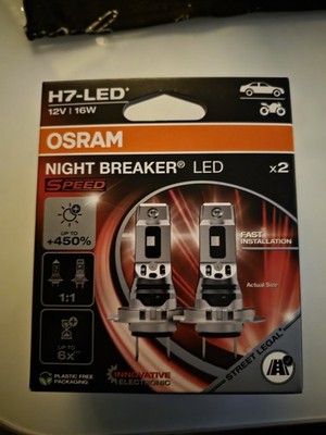 OSRAM NIGHT BREAKER H7 LED SPEED bis zu +450%  Scheinwerferlampe mit Zulassung