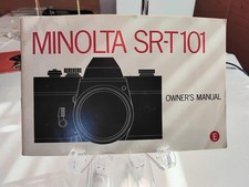 Minolta SR-T-101 Camera Owners Manual Only- English