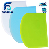 Teigschaber Teigkarte Teigspachtel 3Er Set Kunststoff Bpa-Frei Flexibel 4,7X3,7