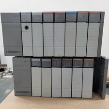 2- 7 slot SLC 500 racks w/ 4 Procesors, 6 input and 4 output modules & software