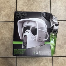 Star Wars the Black Series Scout Trooper Premium Electronic Helmet  DAMAGED