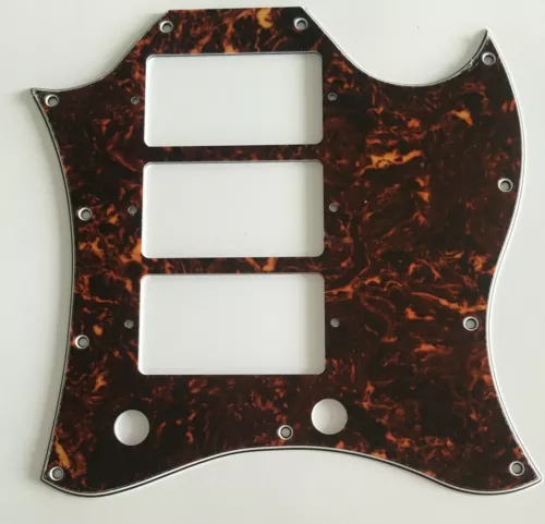 Guitar Pickguard For Gibson US SG Standard 3 Pickup Style,4 Ply Brown Tortoise