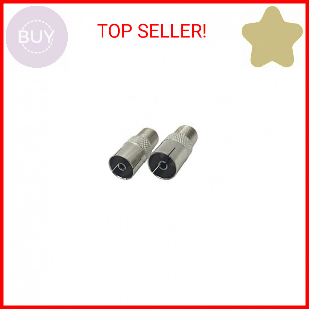 UXCELL 2 piezas Antena CATV TV FM PAL Hembra a F Hembra Jack RF Adaptador Coaxial