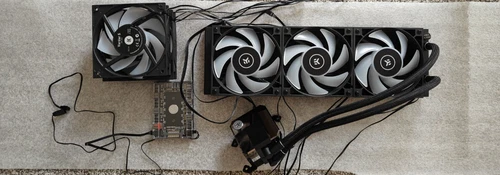 EK AIO Elite 360mm - 6 RGB Fans - Fan hub/ Rgb - AM4/AM5 ONLY