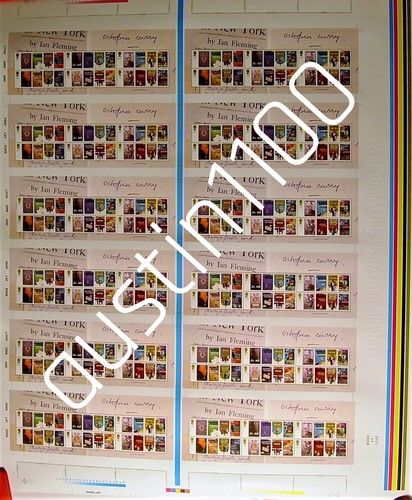 Scarce 2008 Royal Mail 'Ian Flemming's James Bond' Uncut Press Sheet Mint