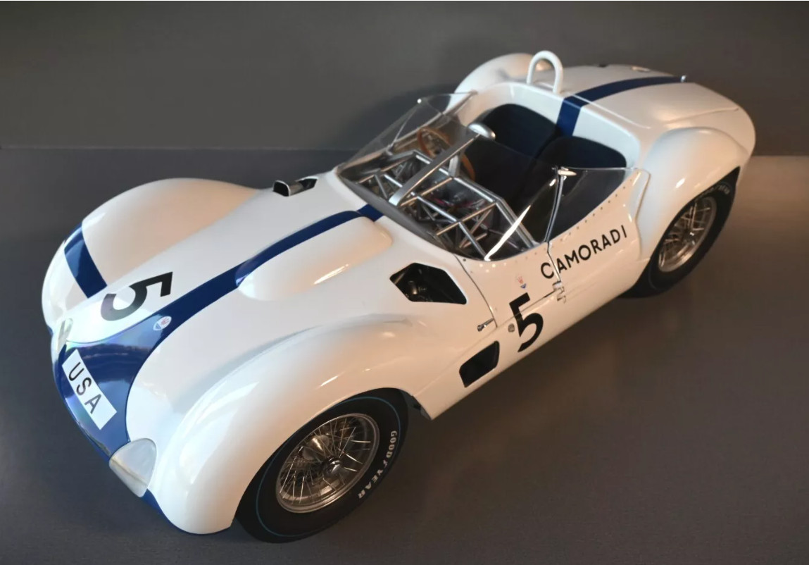 Maserati w/Engine & Wire Wheel Rims Custom Built1:12LARGE SCALE METAL BODY MODEL