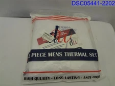 Debra Weitzner Men XL Thermal Underwear Long Johns Cold Weather Base Layer White