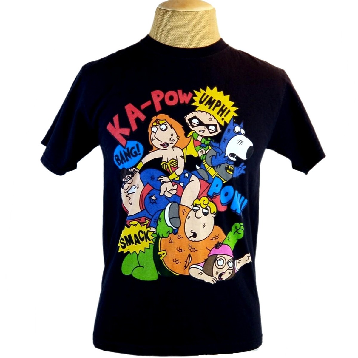 Family Guy Superhero T Shirt Stewie Brian Peter Lois Chris Meg