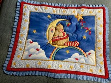 Vintage Bear Crib Bedding Puffy Comforter Ruffled Trim Catch A Falling Star VGC