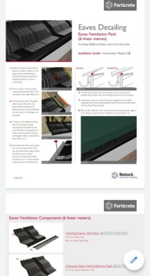 FX4577C - UNIVERSAL TRAUFPAKET FORTICRETE DACH