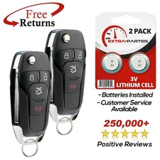 2 For 2013 2014 2015 2016 Ford Fusion Keyless Remote Flip Key Fob N5F-A08TAA