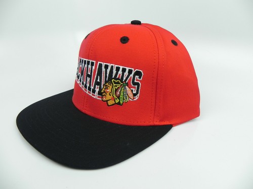 CHICAGO BLACKHAWKS NHL VINTAGE SNAPBACK RETRO 2-TONE FLAT BILL CAP MÜTZE NEU! - Bild 2 von 5