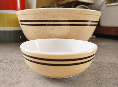 Vintage Pyrex Stack 'N' Snack Set (Speckled Lines) Chip N Dip. 1980-83