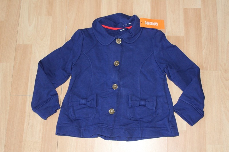 NWT GIRLS GYMBOREE SZ 4 BLUE MOD ABOUT ORANGE JACKET