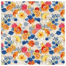 Faith: Khaki Bouquets - Clothworks Sold by the Yard