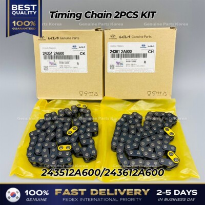 ⭐Genuine⭐ Timing Chain 2PCS KIT 243512/243612A600 for Hyundai