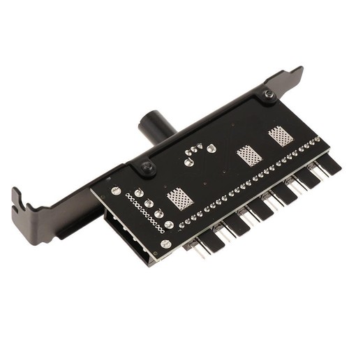 6 Channel Computer PCI Cooling Fan Controller, Adjustable Speed Hub Splitter, - Afbeelding 4 van 4
