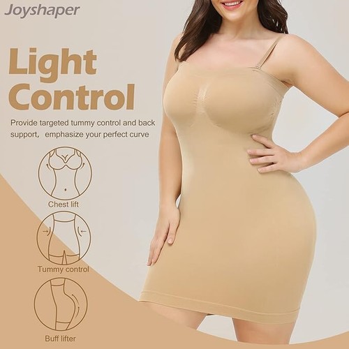 NWT S 4/6 Slimming Shapewear Slip Dress Tummy Control NUDE Full Body Shaper - Picture 3 of 8