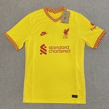 Nike Liverpool Yellow Red Third Mens Small 2021 2022 Soccer Jersey NWT