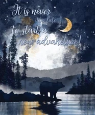 Water Color Bear- Start A New Adventure Mink Faux Fur Throw Blanket Super Soft