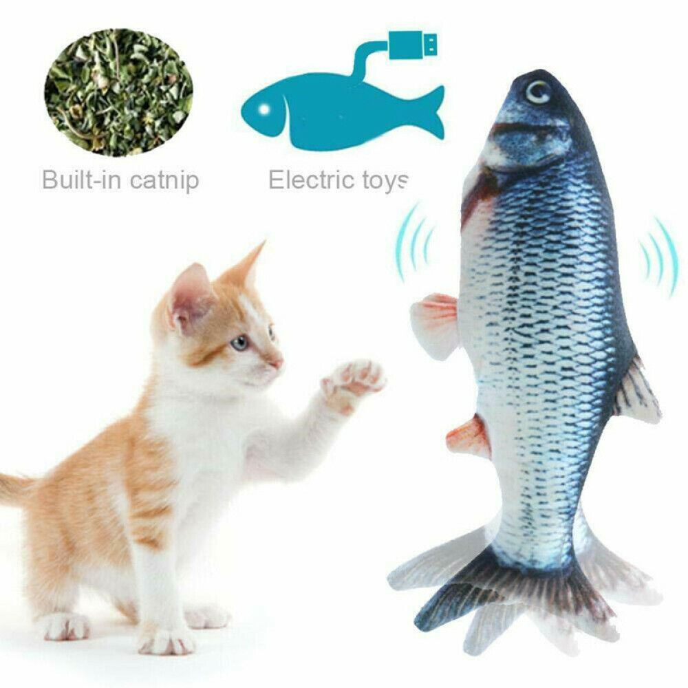 Floppy Moving Fish Toy For Cat Realistic Interactive Dancing Wiggle