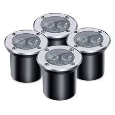 4 Pack 3w 12v Low Voltage In-ground Lights LED Landscape Light Waterproof IP6...