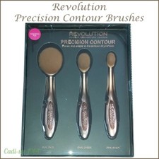 Revolution Oval Precision Contour Makeup Brushes Set NEW Flexes & Adapts To Face