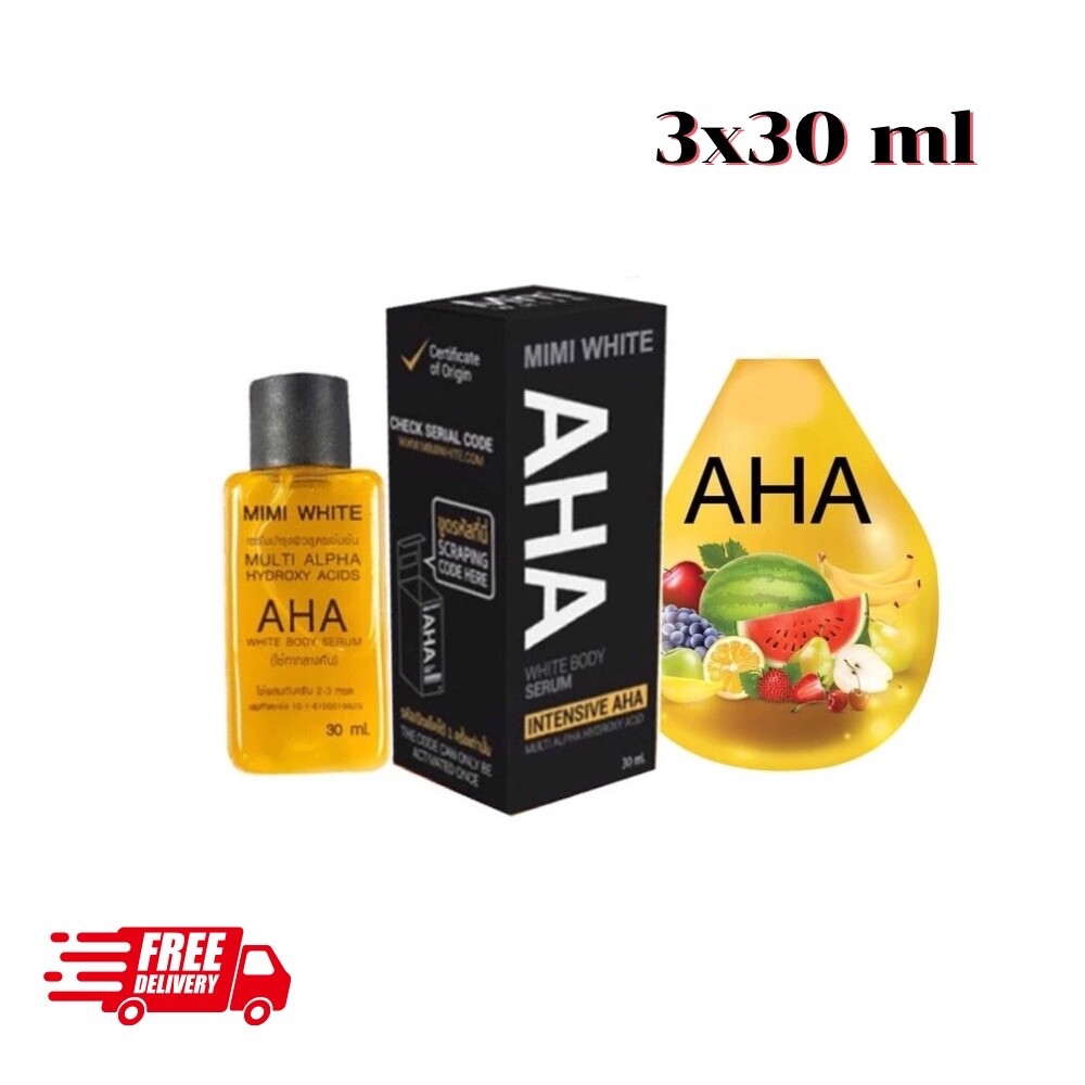 Mimi White AHA Body Serum Intensive AHA w Original Box & Serial