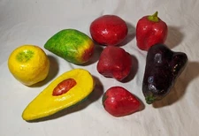 Paper Mache Fruits and Vegetables Made in Mexico Folk Vintage