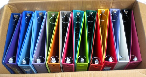 Assorted Colors 3-Ring Binders, 1.5 inch Capacity, 8.5 x 11, Case of 20 362-34C - Picture 2 of 3