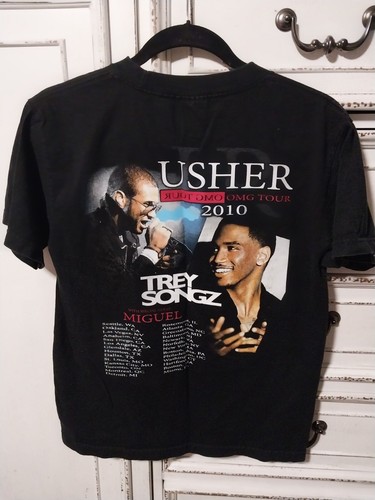 OMG Tour Usher Trey Songz Miguel Double Sided Concert R&B Rap SIZE SMALL - Picture 2 of 6