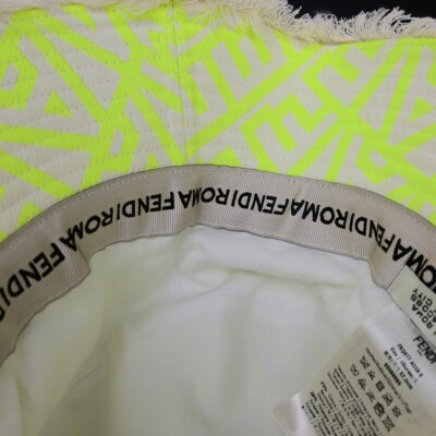 FENDI×MARC JACOBS Logo Bucket Hat #S Cotton Yellow Italy  display picture 1