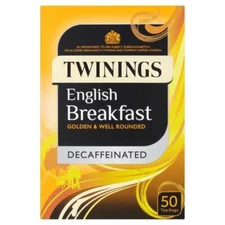 Twinings Decaffeinated English Breakfast Tea Bags - 50 per pack
