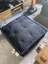 Made.com Sully Velvet Floor Cushion-Twilight Blue- New