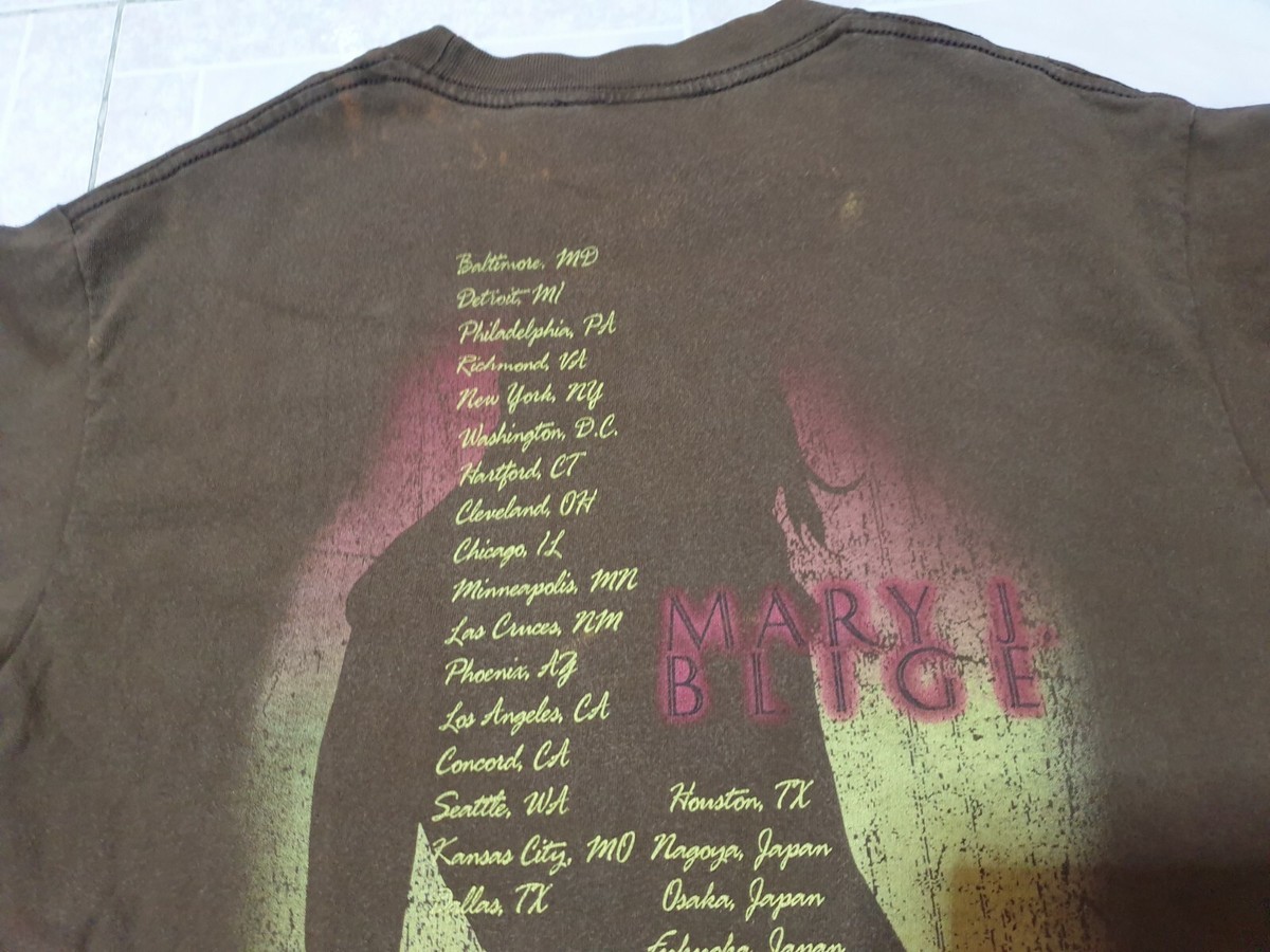 Rare Vintage Mary J Blige Love & Life Tour T Shirt Hip hop Rap Tee size M
