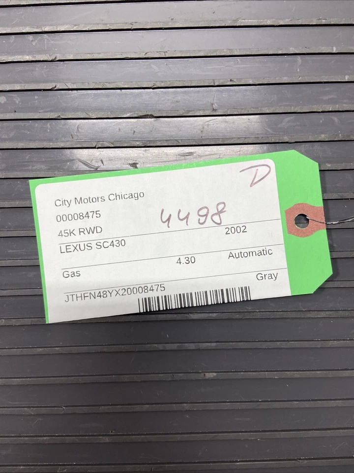 2001-2005 Lexus SC430 Z40 Rear Window Convertible Roof Silver OEM *NOTE* Foto 2 de 4