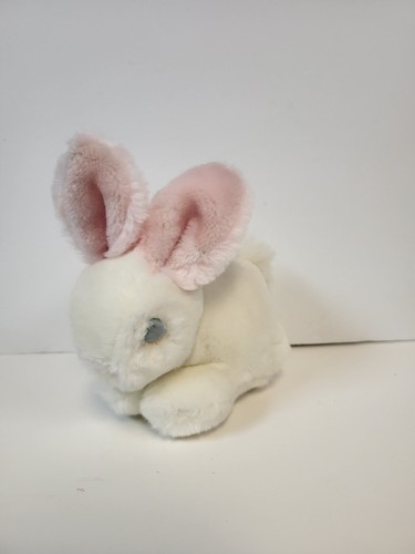 Vintage Eden Wind Up Plush White Bunny With Pink Ears Works - Picture 10 of 14
