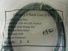 Qty 10 Cat 6 2ft Patch Cord UTP Ethernet Patch Cables 100 Copper RoHS