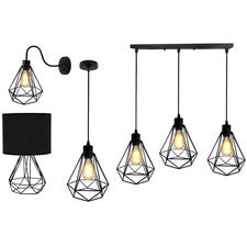 Hängelampe Wandleuchte Vintage Draht Industrie EDO ALAMBRA E27 Käfig Nachtlicht