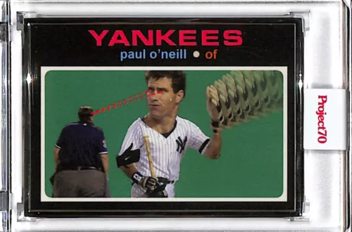 2021 TOPPS PROJECT 70 #242 PAUL O'NEILL by ACTION BRONSON P70 SILVER FRAME 6/51