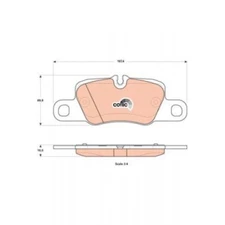 Brake pad set, disc brake Cotec TRW GDB1849 for Porsche