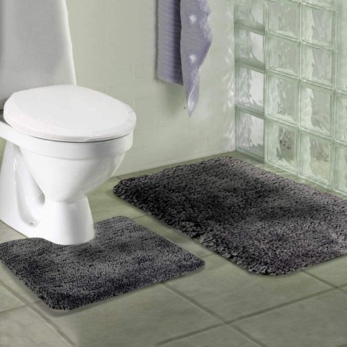 Walensee 2-Piece Bath Rug Set Dark Purple Non Slip, Absorbent, Machine Washable - Picture 51 of 151